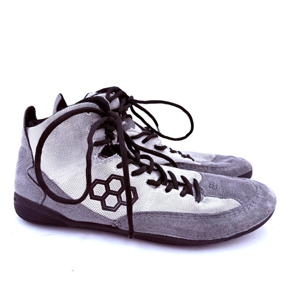 Rudis Grey Suede Lace Up Wrestling Shoes Sneakers Size Men 9.5 Women's 11